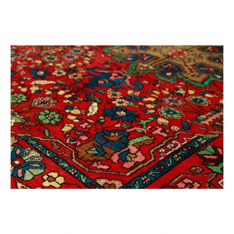 Handmade Red Persian Nahavand Wool Area Rug 22083